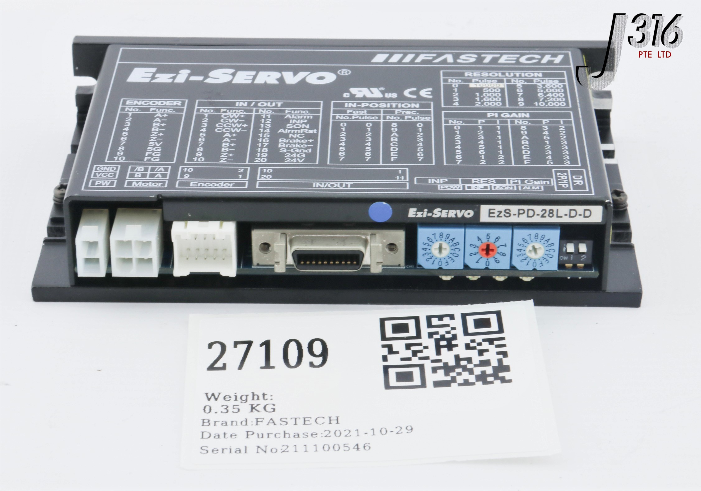 【が】 27109 FASTECH EZI-SERVO EZS-PD-28L-D-D | eBay